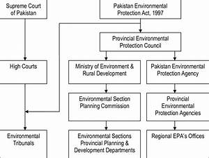 Organizational Chart Of Pakistan Environmental Institutions On Judicial