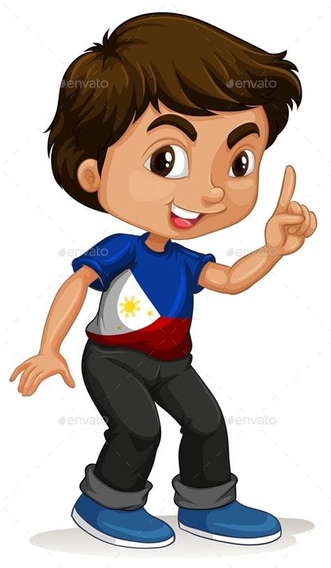 Philippines Boy Pointing A Finger By Blueringmedia