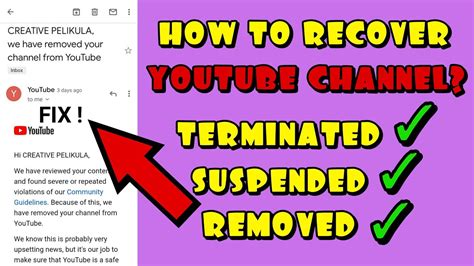How To Recover Suspended Terminated Youtube Channel Youtube Otosection