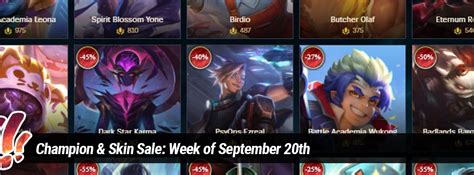 Surrender At 20 Champion And Skin Sale Week Of September 20th
