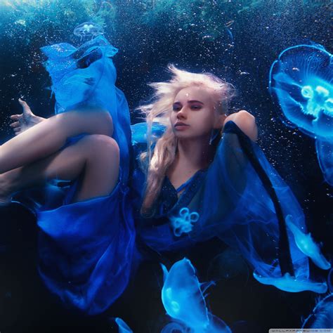 Sea Girl Underwater Ultra Hd Desktop Background Wallpaper