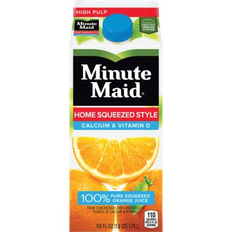 Minute Maid Home Squeezed Style With Calcium And Vitamin D 100 Orange