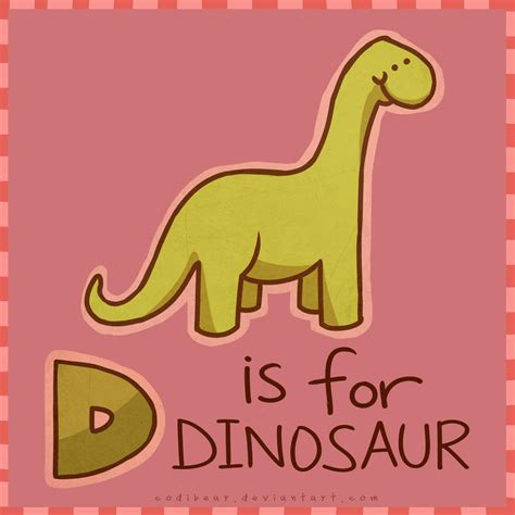 D Is For Dinosaur By Codibear On Deviantart