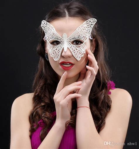 Women Girls White Lace Masks Sexy Elegant Eye Mask Masquerade Ball