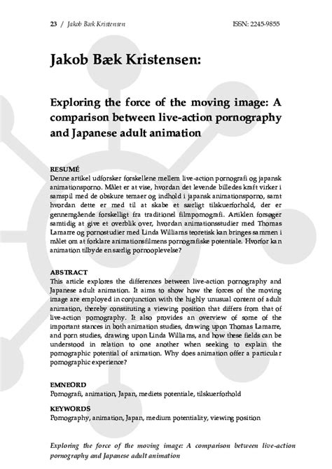 Pdf Exploring The Force Of The Moving Image A Comparison Between Live Action Pornography And