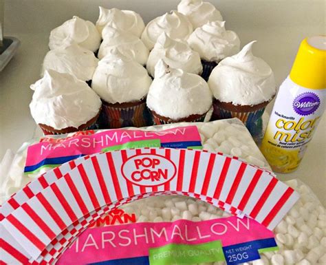 How To Make Popcorn Cupcakes Free Printable Cupcake Wrapper Movie