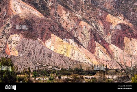 Colorful Valley Of Quebrada De Humahuaca Central Andes Altiplano