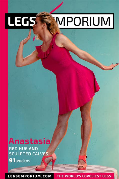 Anastasia Red Hue And Sculpted Calves Legs Emporium