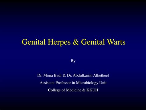 Ppt Genital Herpes And Genital Warts Powerpoint Presentation Free