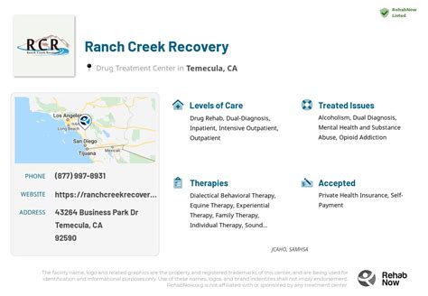 Ranch Creek Recovery In Temecula California