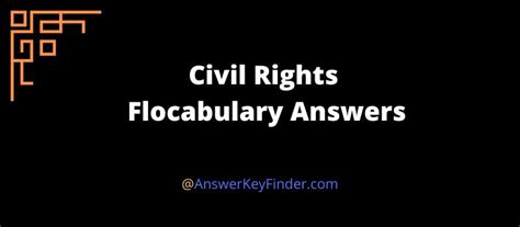 Civil Rights Flocabulary Answers Key 2024 Free Access Answerkeyfinder