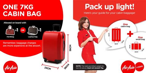 Due to airport security regulations, no cabin baggage is allowed on flights originating from jammu or srinagar airports. AirAsia's baggage information - cabin baggage, checked ...