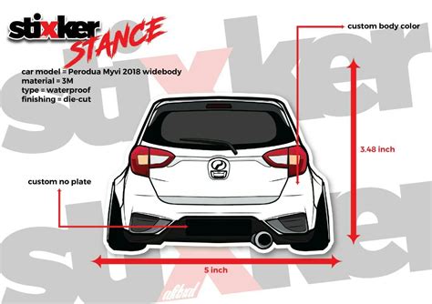 Unfollow new jdm decals to stop getting updates on your ebay feed. Myvi Jdm Decals - Perodua Myvi 2018 Widebody Sticker Car Model Stance Cars Car Vector : We have ...