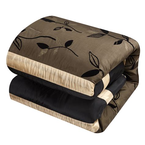 Nanshing Pastora 7 Piece Bedding Comforter Set Brown Queen
