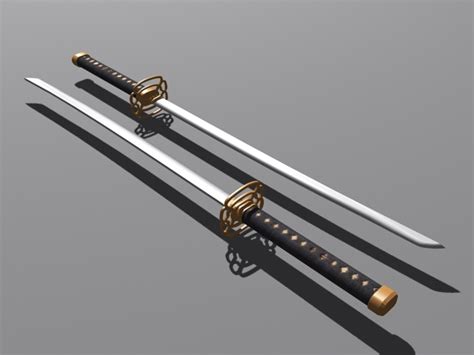 Katana Sword 3d Model 3d Studio3ds Maxautodesk Fbxobject Files Free