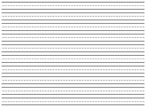 Lined Paper For First Grade Lined Writing Paper For First For