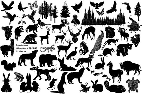 Forest Animal Silhouettes Ai Eps Png By Me And Ameliè Thehungryjpeg