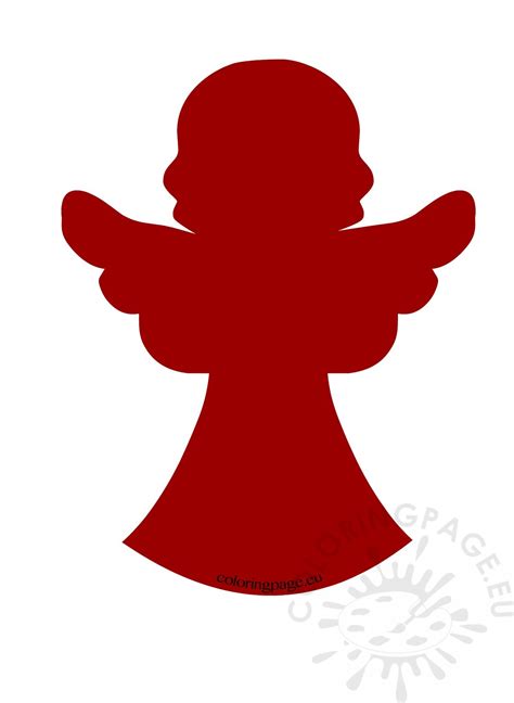 Christmas Angel Silhouette Coloring Page