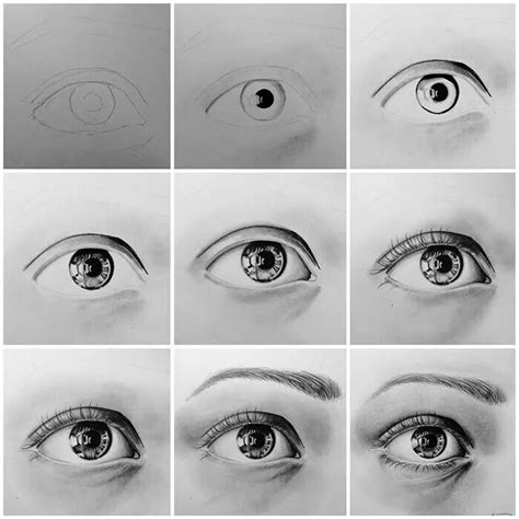 Step By Step Eye Pencil W Graphite Powder Eye Drawing Tutorials