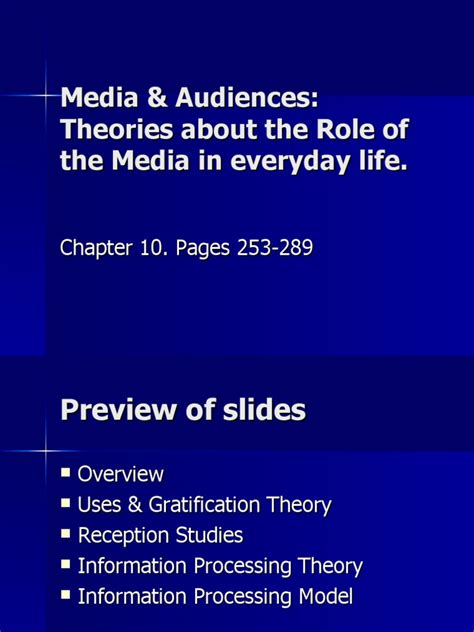 media and audiences theories about the role of the media in everyday life pdf mass media