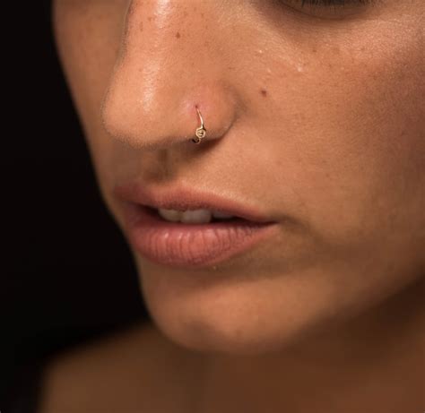 Gold Nose Ring Indian Nose Ring Tribal Nose Ring Nose Hoop Etsy