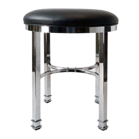 Silky Vanity Stool Black And Chrome Vanity Stool Stool Bathroom Decor