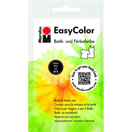 Waschbeständig bis zu 40 °c. Marabu Batik- und Färbefarbe "EasyColor", 25 g, schwarz ...