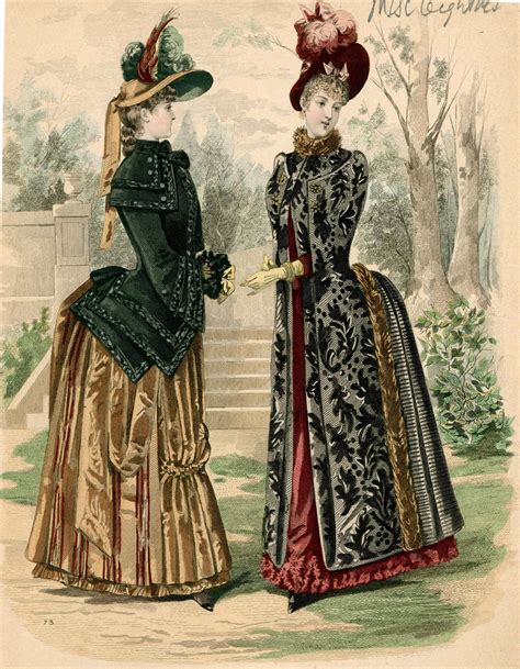 Circa 1888 Fashion Illustration Vintage Victorian Fashion Women