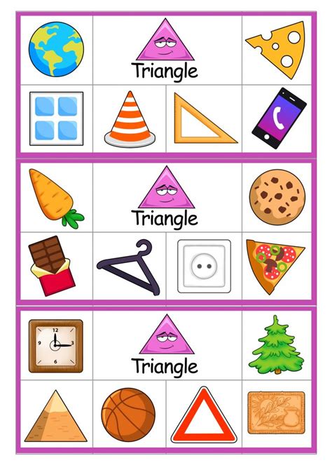 Free Printable Everyday Objects Shape Matching Activity