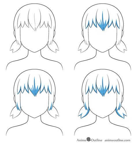 How To Shade Anime Hair Step By Step Animeoutline Anime Hair Step