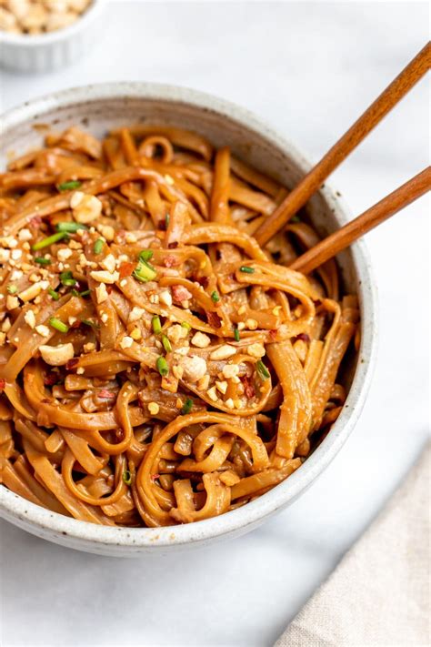 15 Minute Spicy Peanut Butter Noodles Eat With Clarity
