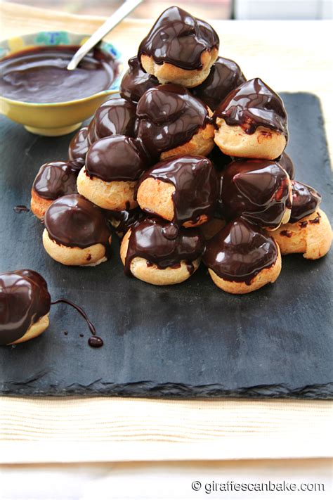 From season 3 of the f word. Profiteroles with Warm Chocolate Sauce |Giraffes Can Bake
