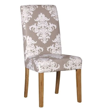 This is our chic set of 6 dining chairs which will bring a contemporary atmosphere to your room due to its modern and elegant appearance. Cream Damask Seat High Back Dining Chairs / Emmerdale ...