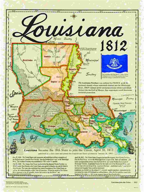 Statehood Maps 05large 1358×1811 Louisiana History Louisiana Map