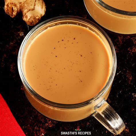Ginger Milk Tea Adrak Chai Swasthi S Recipes
