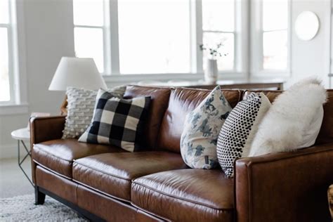 Accent chair armless chair dining chair set of 2 elegant design modern fabric living room chairs sofa. White Sitting Room Features Brown Leather Sofa with Black ...