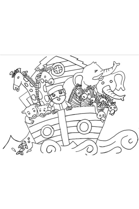 kids coloring pages animals noahs ark favorite cartoon characters printab