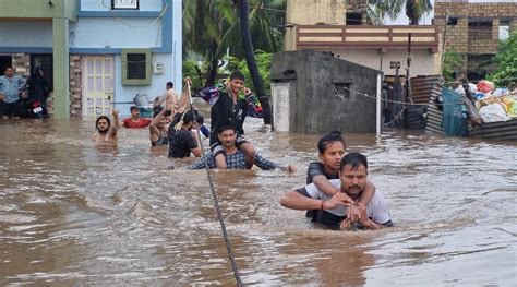 Flood Devastation Strikes Gujarat Animals And Cars Swept Away In