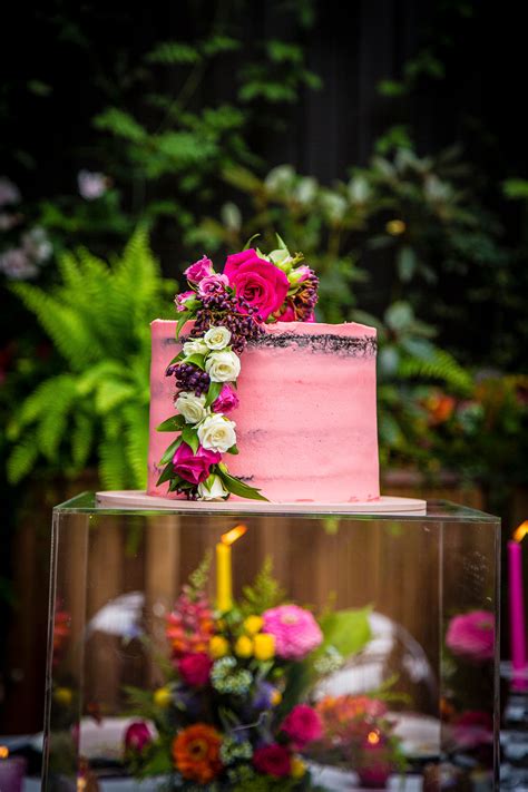 Pink Semi Naked Cake 199 • Temptation Cakes Temptation Cakes