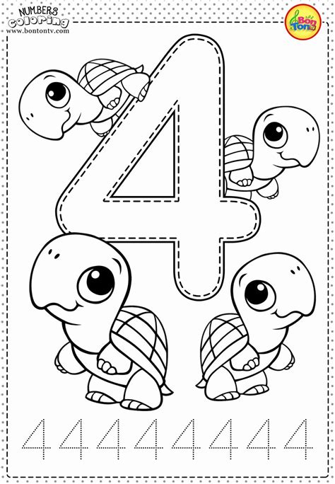 Number Coloring Worksheets for Kindergarten | Coloring Pages Gallery