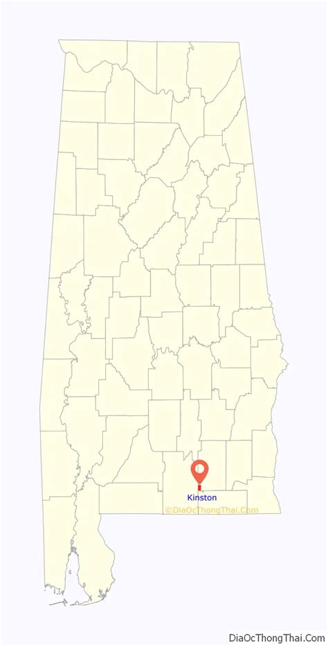 Map Of Kinston Town Alabama