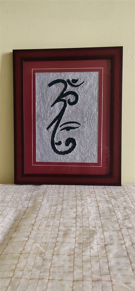 Hand Made Sand And Rice Wall Art Omm Ganesha Art For Wall Etsy