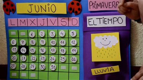 Calendario Infantil De Goma Eva Youtube Calendario Infantil Calendario Para Niños