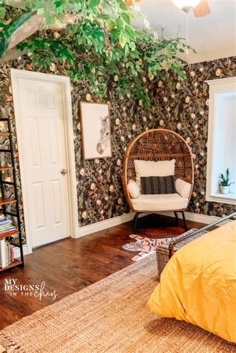 A Paper Mache Tree Is The Star In This Jungle Room Makeover My