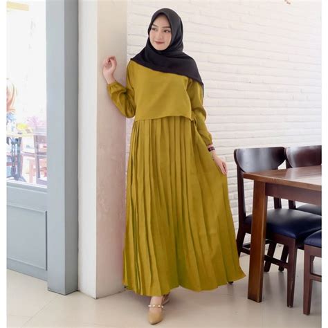 Berikut inspirasi kombinasi warna yang cocok dengan baju kuning lemon agar tidak terlihat pucat. Gamis Lemon Cocok Dengan Jilbab Warna Apa - Jual Baju Muslim Anak Perempuan Dress Gamis Syar I ...