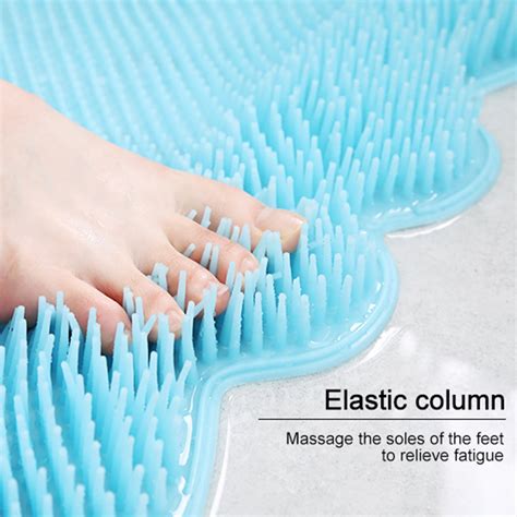 Shower Foot Scrubber Feet Cleaner Massager With Non Slip Suction Cups For Pain Relief Improves