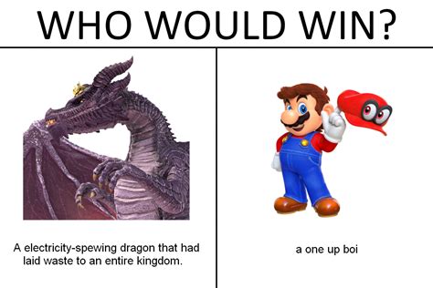 Mario Vs Dark Souls Dragon Thing Who Would Win Know Your Meme