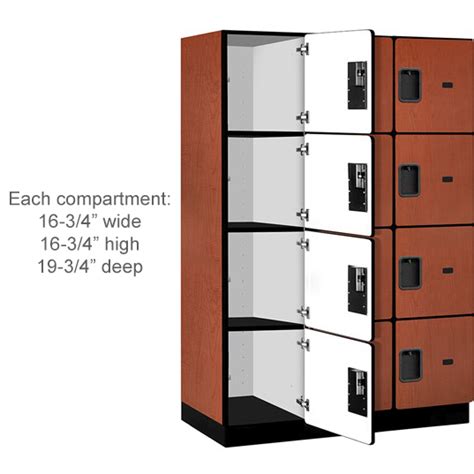 18 Wide Four Tier Designer Wood Locker 3 Wide Unit 6 Feet High