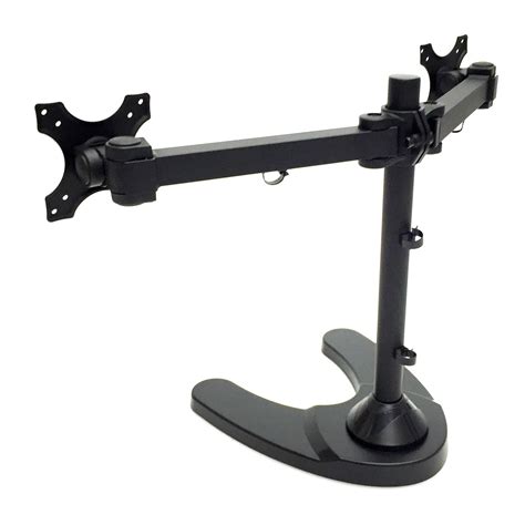 Teel articulating office furniture computer monitor stand. Double Computer Screen 2 Monitors Articulating Table Desk ...