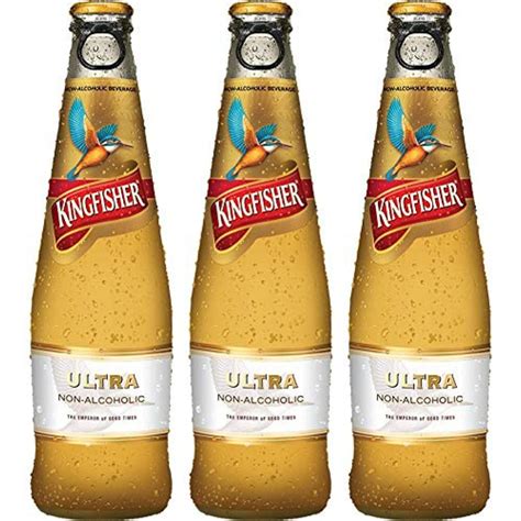 Kingfisher Ultra Non Alcoholic Beer 300ml Glass Bottle 3 Bottles